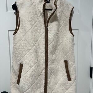 Women's Cream Quilted Vest Ralph Lauren